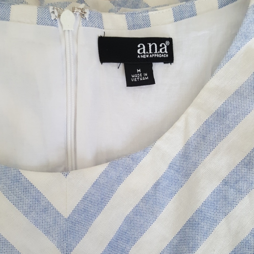 A.N.A nautical blue & white stripe dress - Picture 6 of 8